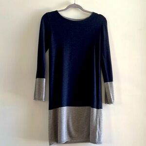 Philosophy knee length, cozy light sweater dress. In medium.